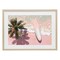 Stupell Industries Blush Pink Surfboard & Palm Framed Print Under Glass, design by Jacky Ngan